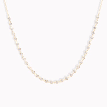 Linked Diamond Tennis Chain Necklace