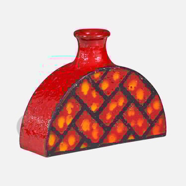 Aldo Londi Lava Glazed Ceramic Pottery Vase for Bitossi \/ Raymor