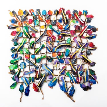 Elfi Schuselka Rainbow Found Object Mixed Media