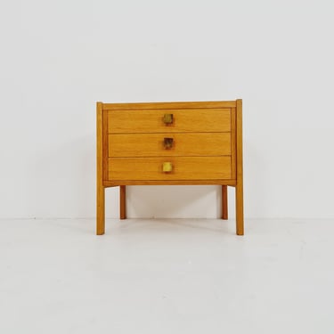 Midcentury Scandinavian oak vintage side table/ bedside table, 1960s 