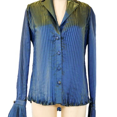 Romeo Gigli Iridescent Pleated Shirt