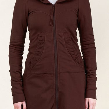 Long Cloak Hoodie in Redwood