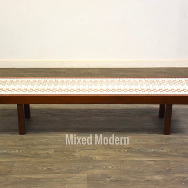 Danish Modern Teak and Tile Coffee Table 