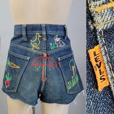 1960s Levi's / Levi's Orange Tab Cut Off Shorts with Big 