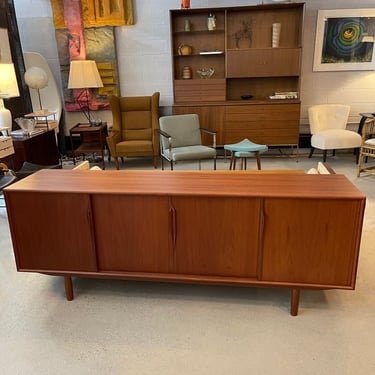 Large Scandinavian Modern Teak Credenza By Gunni Omann For ACO Mobler