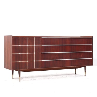 Edmond Spence Mid Century Walnut and Aluminum Credenza - mcm 