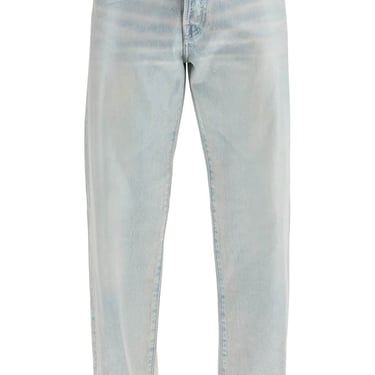 Acne Studios Light Blue Straight Cotton Jeans Model 1996 Women