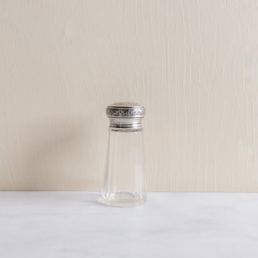 1930s French silver and glass sugar shaker