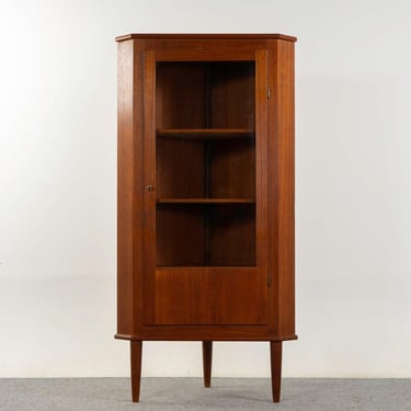 Teak & Glass Danish Corner Cabinet - (325-126) 