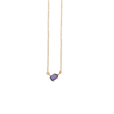 One Of A Kind Purple Sapphire Slice Necklace