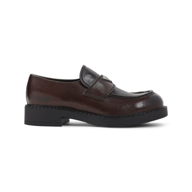Vintage PRADA Square Toe Loafers in Black Leather | Backroom