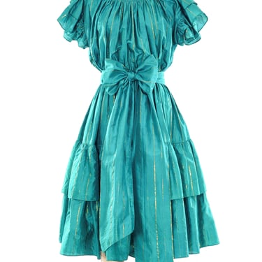Yves Saint Laurent Tiered Ruffle Dress