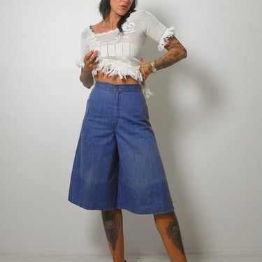 1970's Zipper Jort Gauchos 26&quot; Waist