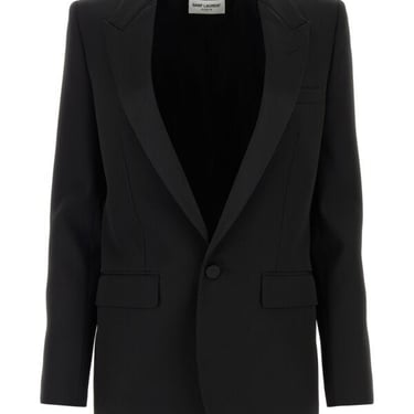 Saint Laurent Women Black Wool Blazer