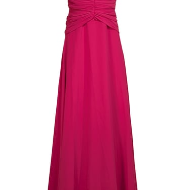 Rhea Costa - Purple Sleeveless Ruched Bodice Formal Gown Sz M