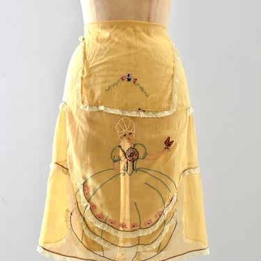 1920s Embroidered Apron