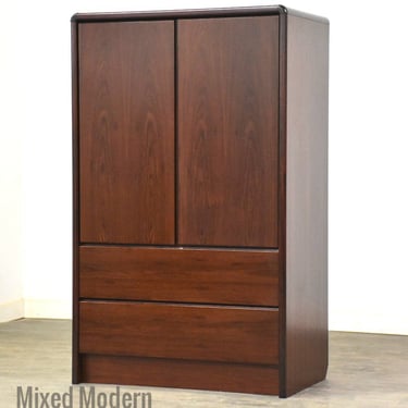 Danish Modern Rosewood Armoire Dresser 