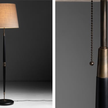 Black & Brass Floor Lamp
