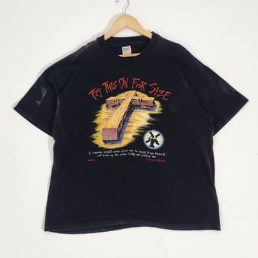 Vintage 1990's Jesus Christ &quot;Try This on For Size&quot; T-Shirt Sz. XXL