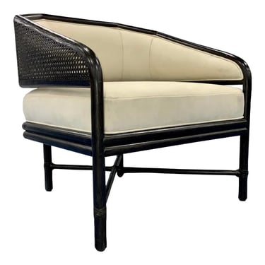 Baker / McGuire Organic Modern Caned Espresso Ridge Lounge Chair