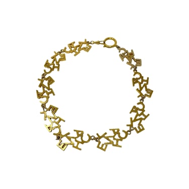 Chanel Gold Logo Chain Choker