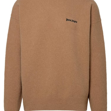 Palm Angels Camel Cashmere Blend Sweater Man