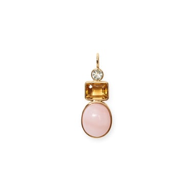 Rectangle Column Charm - Pink Topaz, Sky Blue Topaz + Citrine — Charm + Chain Trunk Show