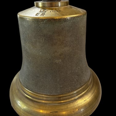 #Brass Ships Bell Marked "ER"