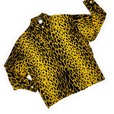 Gianni Versace S/S 1992 leopard print shirt