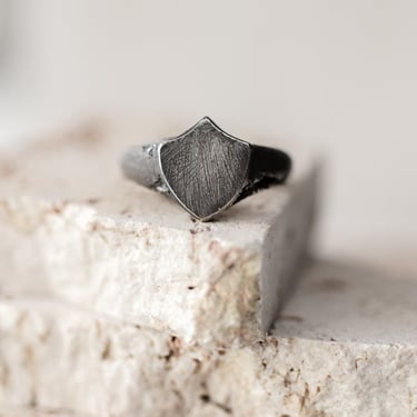 Sterling Silver Tiny Shield Ring
