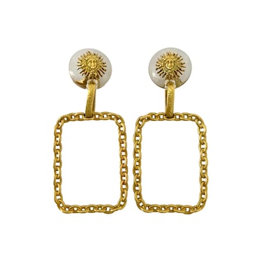 Chanel Gold Sun Drop Earrings