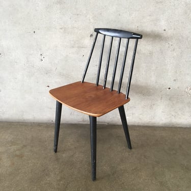 Mid Century J77 Stickback Chair by Folke Palsson for FDB Mobler