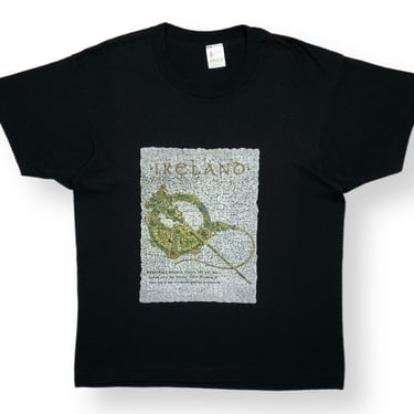 Vintage 80s/90s Ireland The Tara Brooch Celtic Art Graphic T-Shirt Size Large 