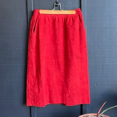 Rouge Suede Skirt