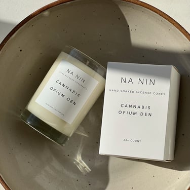 Cannabis & Opium Den 5oz Candle / Incense Set