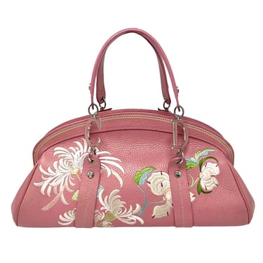Dior Pink Floral Top Handle Bag