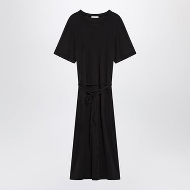 Lemaire Black T-Shirt Dress With Belt Women