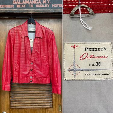 Vintage 1950’s “Penney’s” Lurex Shiny Thread Rockabilly Stage Jacket, Elvis Style, Flashy, 50’s Vintage Clothing 