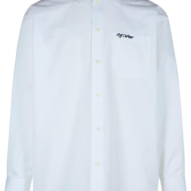 Off-White 'College' White Cotton Shirt Men