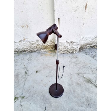 Vintage Floor Lamp / Brown Floor Lamp / Sijaj Hrastnik / Retro Floor Lamp / Metal and Plastic / Vinterior / Yugoslavia /Retro Lighting /'80s 
