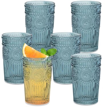 KA 13oz Navy Blue Drinking Glass