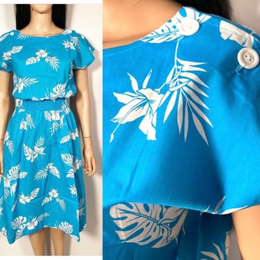 Vintage 70s Cotton Hawaiian Dress Size XS/S 