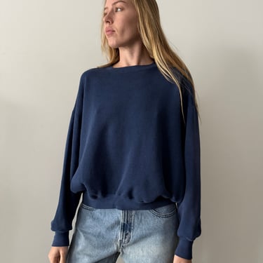 Boxy Loose Soft Blue Sweatshirt