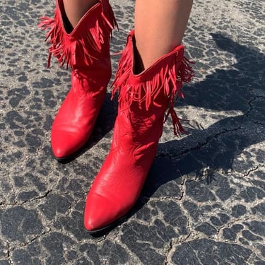 Acme Vintage Red cowboy boots 