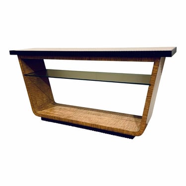 Currey & Co. Modern Walnut Finished Wood Solana Console Table