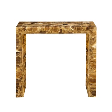 Artisan Crafted Console Table in Tessellated Onyx 1970s