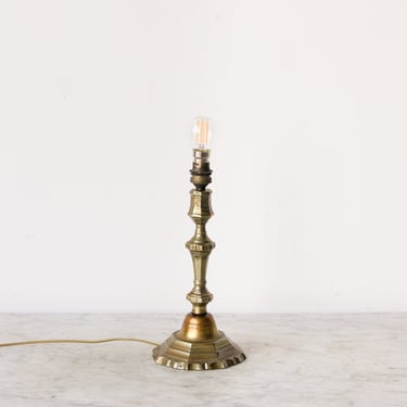 Brass Candlestick Lamp