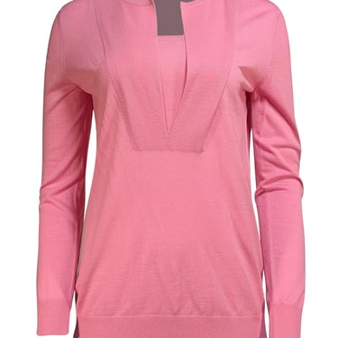 Akris Punto - Pink Virgin Wool Thin Sweater Top Sz 8
