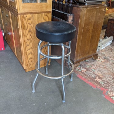 Faux Leather Top Barstool