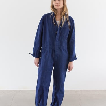 Vintage True Blue Jumpsuit | Unisex Cotton Coverall Mechanic Suit Boilersuit Onesie | M | COV33 